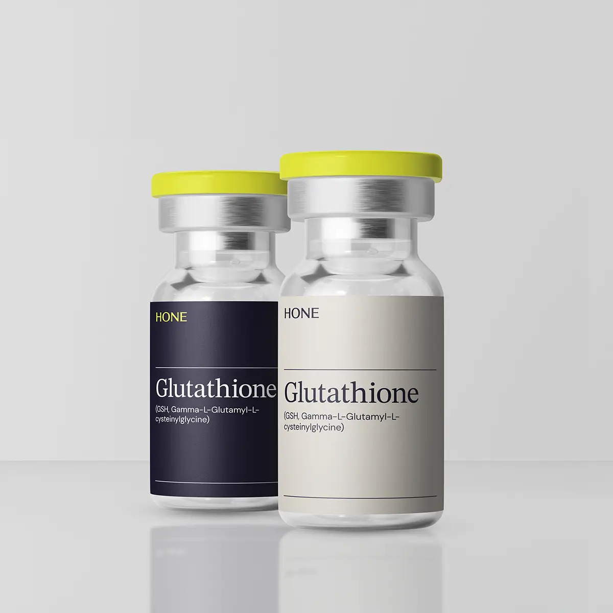 A Hone-branded vial of Glutathione